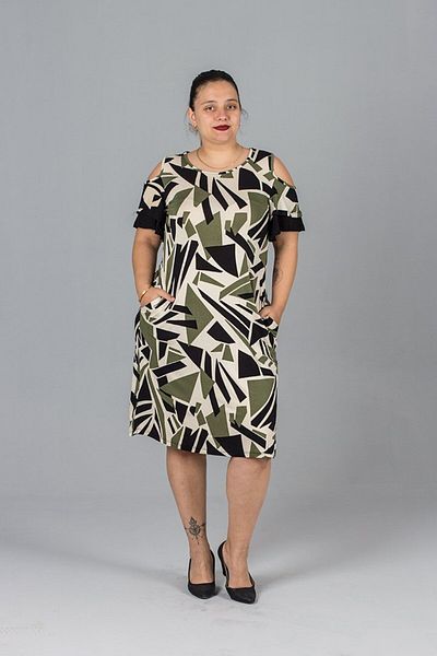 Truva XXL Plus Size Shoulder Detail Dress