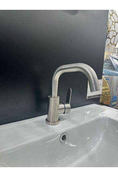 FLEKO Inox High (Swan) Sink Mixer (Matt Chrome)