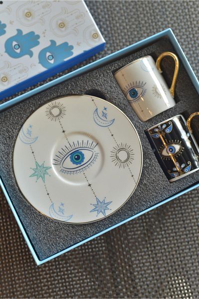 şirin eşyalarım Benotit 2 Personality Porcelain Turkish Coffee Cup Set