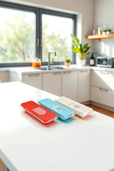 Melkan Home 3 Adet Buzluk Pratik Bas Çıkar Buzluk Silikon Buz Kalıbı Yapışmaz...