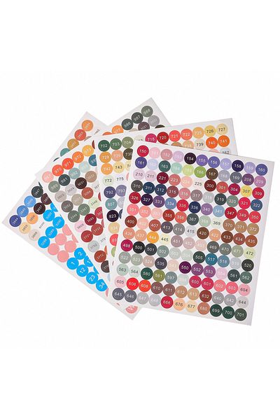 Choice 1 Set Diamond Painting Color Number Stickers 447 DMC Labels Stickers Storage Box Diamond Painting Ac