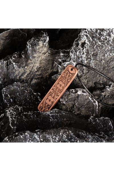 Demmex Unisex Handcrafted 100% Pure Copper Necklace and Bracelet Set 3mm Bracelet and Inlaid Rectangular Necklace