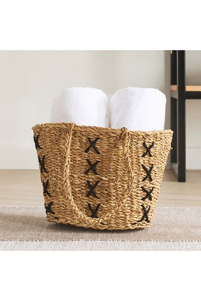 Home Box Naturaloom Stitch Rectangular Conical Kitchen Basket 45x28x25 cm