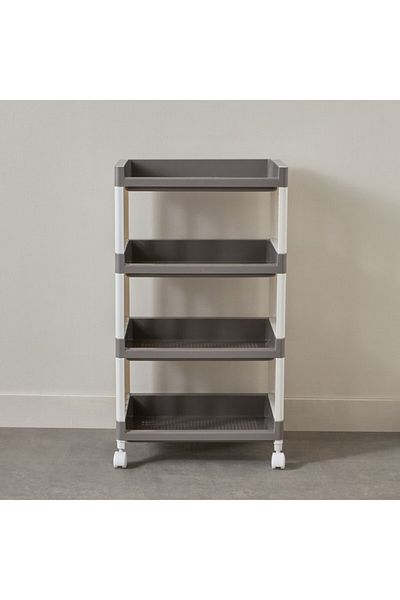 Home Box Easystore 4-Layer Storage Shelf with Wheels