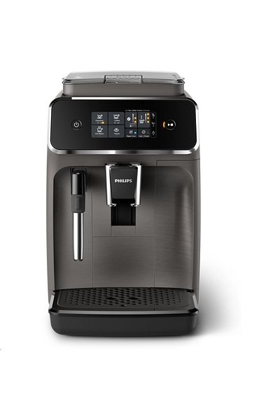 Philips Espressor automat Philips EP2224/10, 2 Bauturi , Rasnita Ceramica, Sistem Spumare a Laptelui, Negru