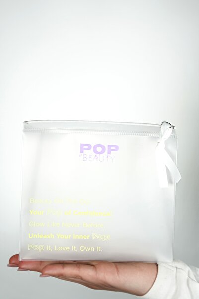 POP Beauty Waterproof Zippered Clear Makeup & Cosmetic Bag