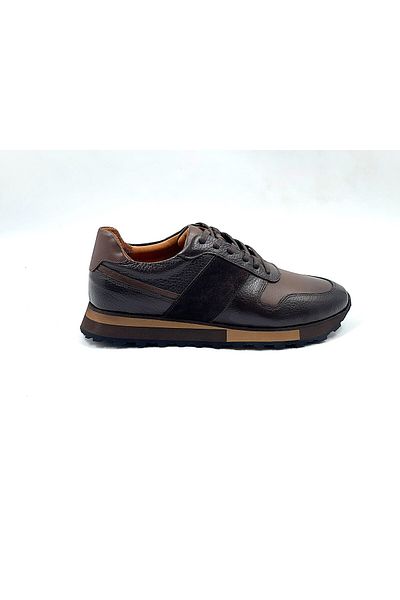 ALEHASANDRO 19832 Eva Sole Оригинални стилни кожени маратонки, кафяви