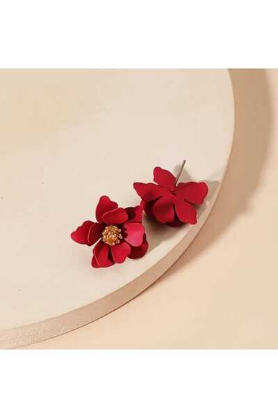 Bujiteri Layered Elegant Flower Zinc Earrings
