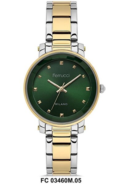 Ferrucci FERRUCCİ YENİ SEZON YEŞİL KADRANLI ÇİFT RENK GOLD&GÜMÜŞ ORİJİNAL ÇEL...