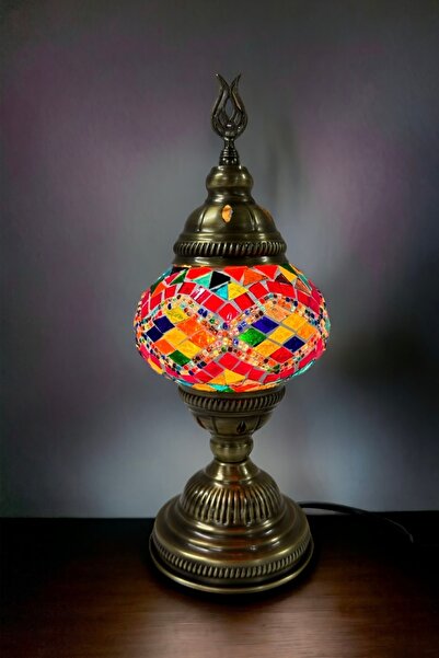 YILDIZ Masaüstü Dekoratif El Yapımı Mozaik Lamba - Multicolor