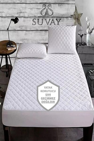 STOREMAX Ezg Quilted Fitted Mattress Protector - Single and Double Cotton Mattresses, 9 Different