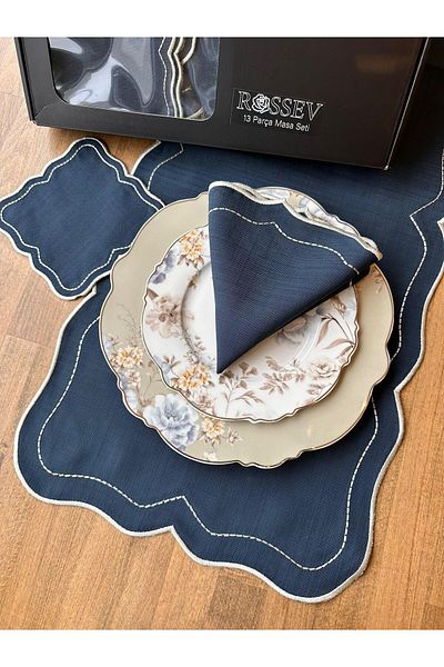 ROSSEV Set Textil Masa Dorati 13 Bucati