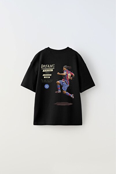 GIA - ART Tricou negru pentru copii cu design de fotbal scris Always On