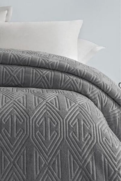 STOREMAX Ezg Melan Gray Double Embossed Blanket - 200 X 220 Ezsnshop 1065757
