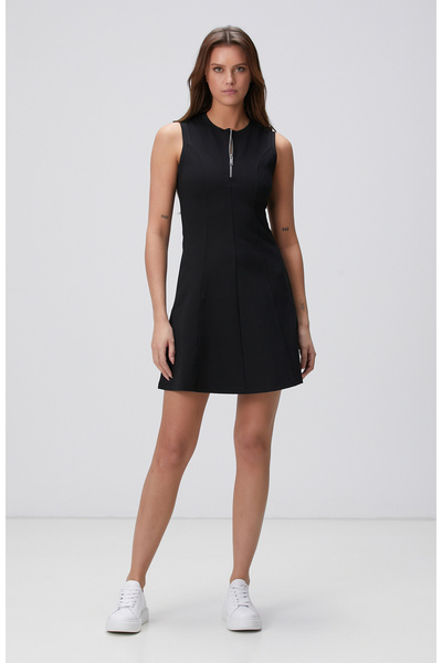 Network N-Tech Siyah Mini Örme Elbise