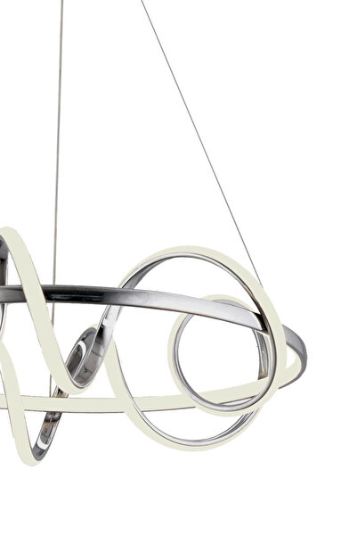 SEBA AYDINLATMA KUZEY B. KROM Ledli Salon Mutfak Oda Oturma Odası Hol Ledli  Avize SB-LD-412