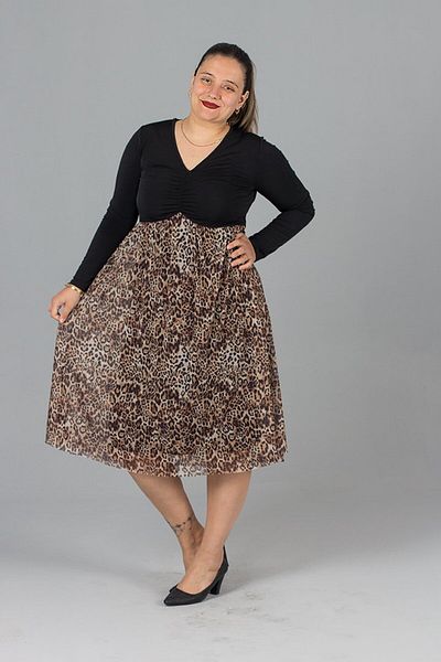 Truva XXL Plus Size Top Candy Fabric Bottom Lepoar Tulle Dress