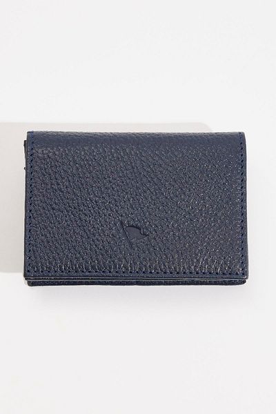 Tudors Genuine Leather Men's Navy Blue Wallet