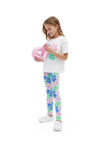Ladin Store New Season Κοριτσίστικο Σετ Βαμβακερό Λουλούδι Μπλουζάκι και Κολάν