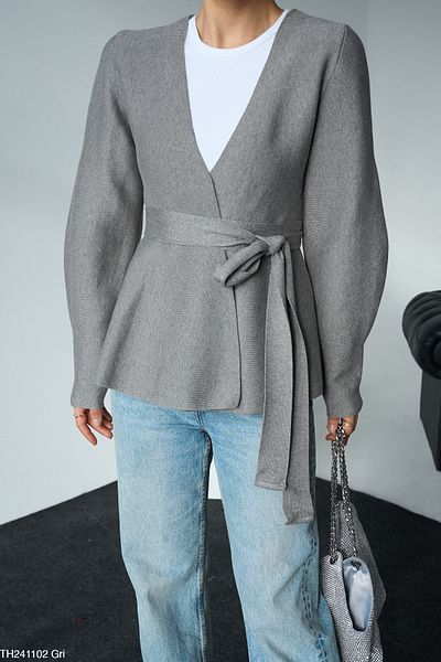 MODA Women's Cardigan Knitwear with Wrap Tie