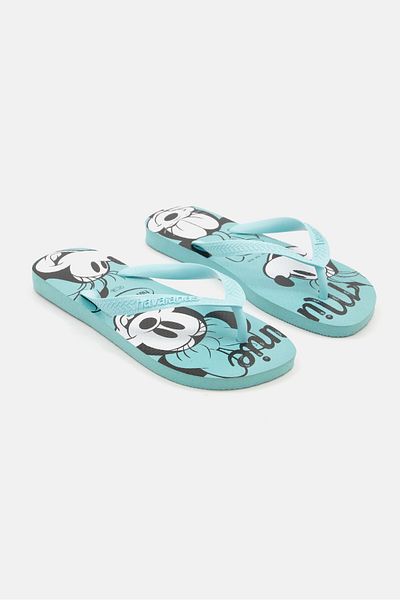 Havaianas Women Style 2 Mickey Mouse Slip On Slippers, Ice Blue Combo