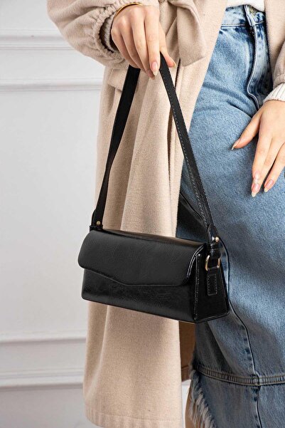 Çanta Trend *** Siyah Kadın Baget Abiye Çanta