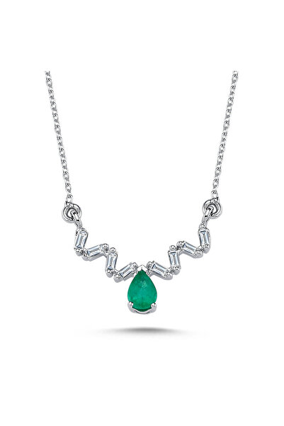 Ariş 0.25 Karat Zümrüt Pırlanta Kolye