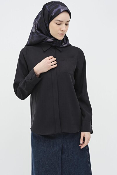 Tuğba Жіноча / Дівчача сорочка темно-синя (Код моделі: 242Go1012Tb.01)