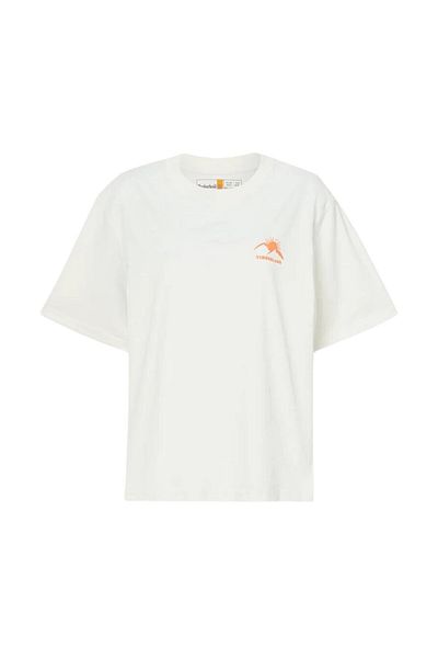Timberland Tricou cu mânecă scurtă Hike Life Graphic Tricou alb vintage pentru femei