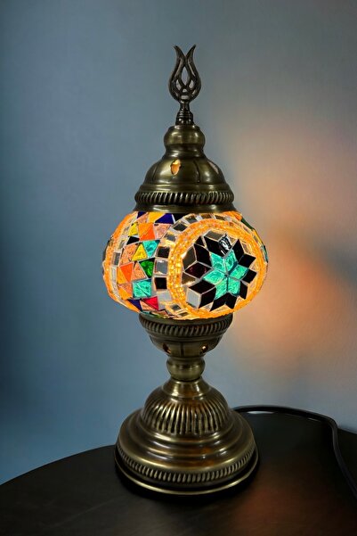 YILDIZ Masaüstü Dekoratif El Yapımı Mozaik Lamba - Multicolor