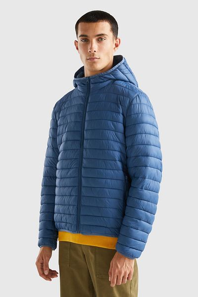 United Colors of Benetton Мъжко синьо палто (код на модела: 124A2Ba2Un02O)