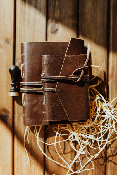 WILD DEER Ajanda Hatıra Not Çizim Günlük Şiir Defteri Deri Kestane Kordonlu K...