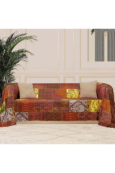 STOREMAX Softmicro Seat Cover, Sofa Bed and Ethnic Boho Patchwork Pattern