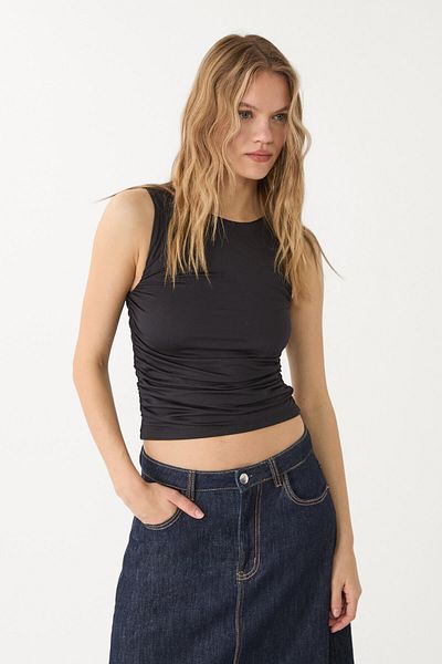 Stradivarius Polyamide draped T-shirt