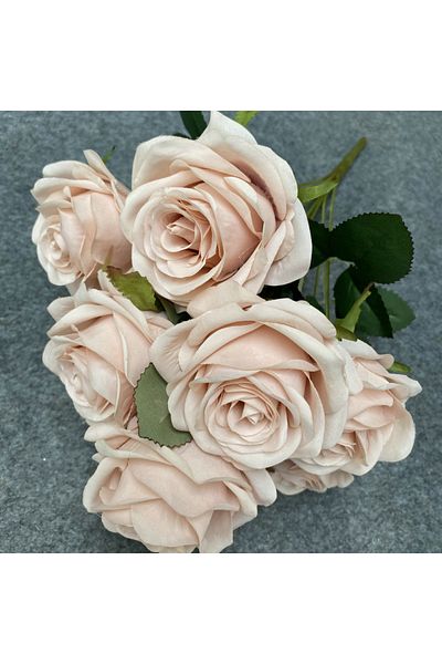 Choice Bean Paste Rose 9 Heads 1 Bunch Camellia Rose Artificial Flower Holding Bouquets Party Wedding Scene