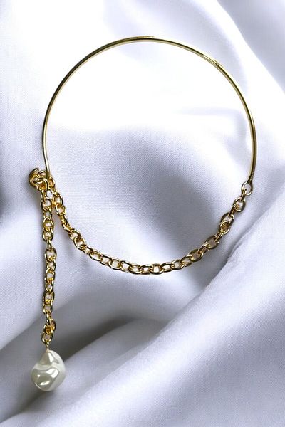 PETEK AKSESUAR Baroque Pearl Chain Choker Necklace