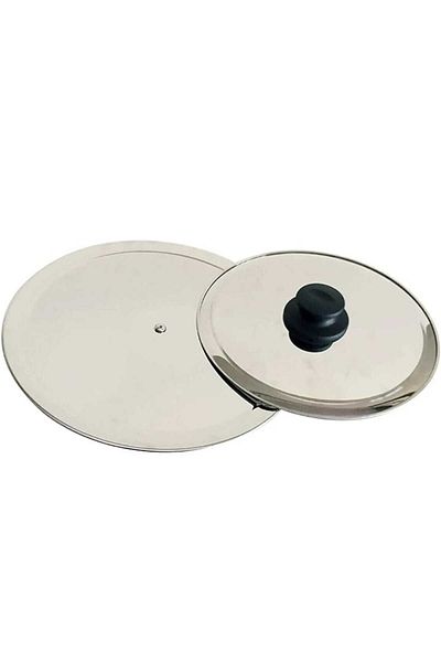 ÇEÇEN HOME (32 cm) Fish Pan -Tray Lid Stainless Steel,Metal Glossy Pan Lid
