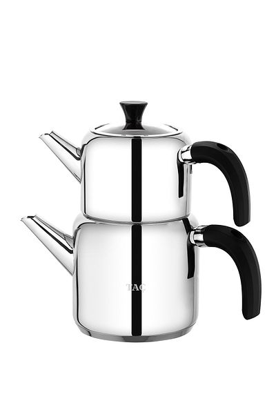 Taç Hera Black - Bakelite Handle Teapot Set