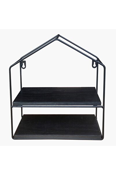 Home Box Urban Pentagon 2-Tier Metal Shelf 26x11x28.5 cm