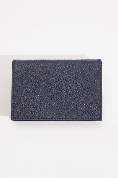 Tudors Genuine Leather Men's Navy Blue Wallet