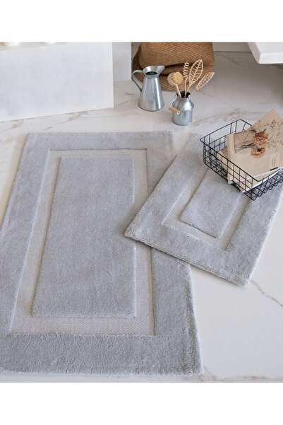 İyi Geceler İstanbul Μπεζ Βαμβακερό Σετ Stan 2 τεμαχίων 40*60+60*100 cm Χαλάκ...