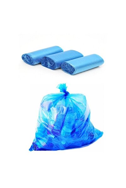 Kalbi Ticaret Çöp Torbası Battal Boy 75x90 Cm 10'lu X 1 Rulo Mavi Çöp Poşeti