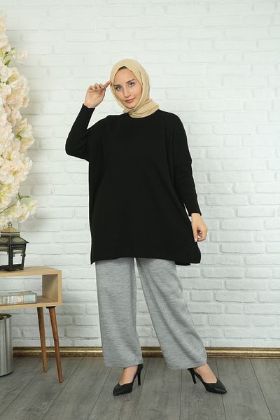 NİSUM MODA Knitting Tunic with Side Slip