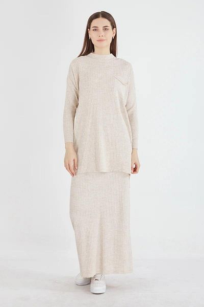 NİSUM MODA Pocket Detail Selvim Kit Skirt Suit