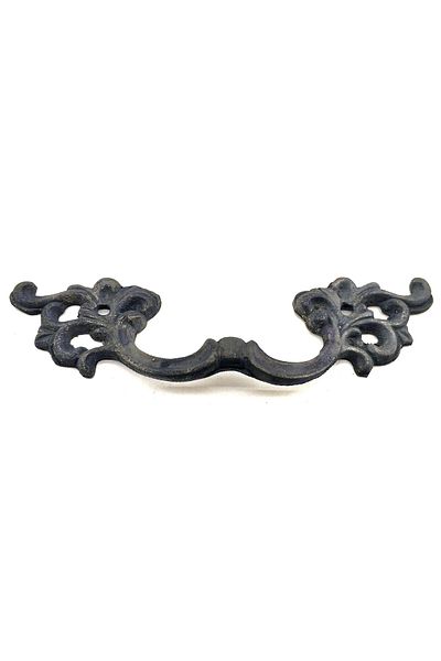 LiderGlobal Antique Style Decorative Brass Flower Door Handle - 44X148 Mm, Oxide