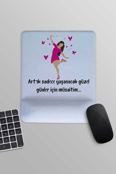 qoeuyl boutique Sunt disponibil doar pentru zilele frumoase pentru a trăi mai mult. Nr. 2 Tampă de mouse dreptunghiulară imprimată cu suport pentru încheietura mâinii