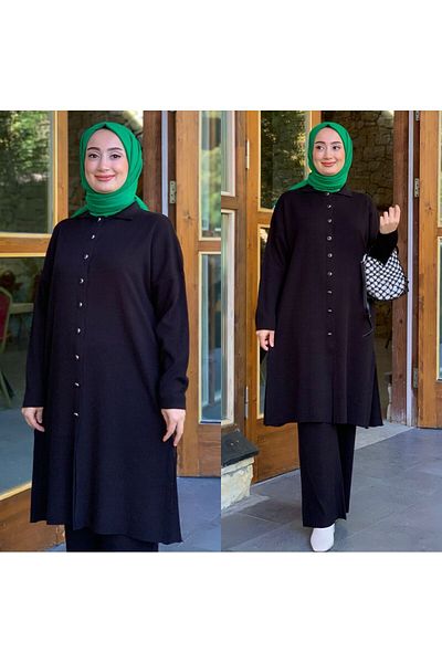 NİSUM MODA ΣΕΤ ΠΛΕΚΤΟ ΜΑΚΡΥ ΠΟΥΚΑΜΙΣΟ