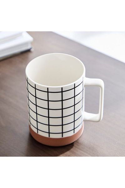 Home Box Trendy Check Mug with Base 400 ml