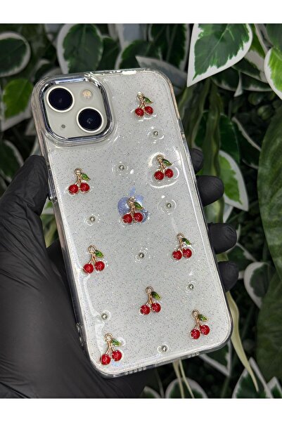 Store IPHONE 13 / 14 UYUMLU KURDELELİ SİMLİ / KİRAZLI SİMLİ KILIF