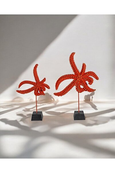 GİTTİGİTTİ 2'li Deniz Yıldızı Dekoratif Obje C 4078 Turuncu